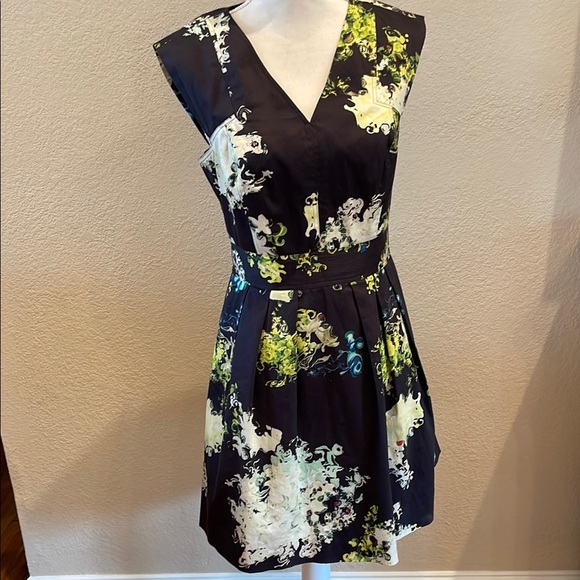 Black Ruched Sleeveless Mini Dress - Picture 1 of 7
